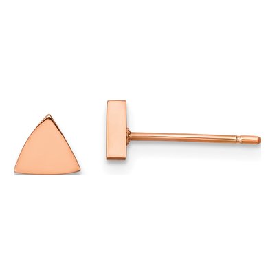 Stainless Steel IP Triangle Stud Earrings