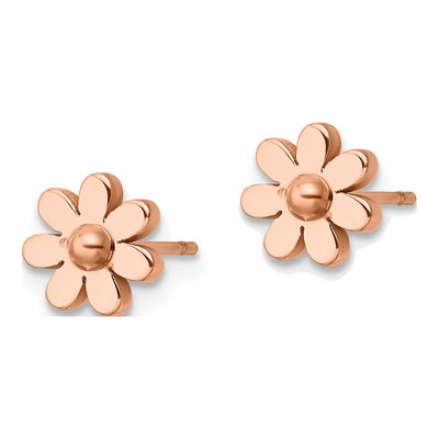 Stainless Steel Flower Stud Earrings – view 4