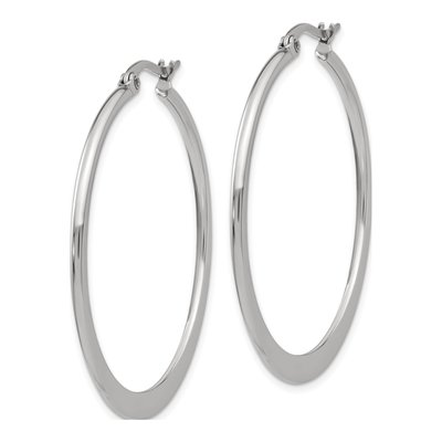 Stainless Steel 40mm Hoop Earrings – view 4