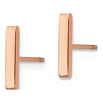 Stainless Steel IP Bar Stud Earrings – view 4