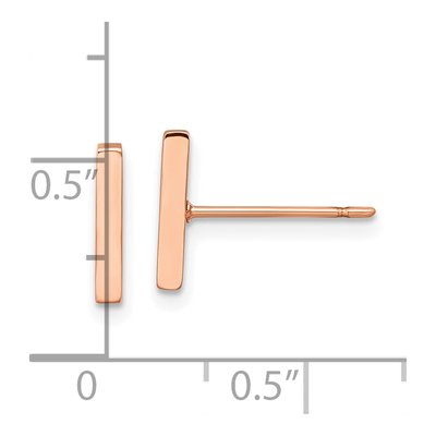 Stainless Steel IP Bar Stud Earrings – view 6