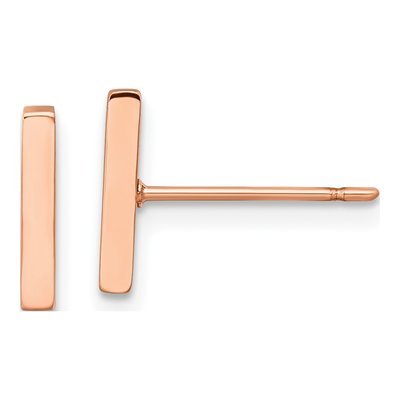 Stainless Steel IP Bar Stud Earrings