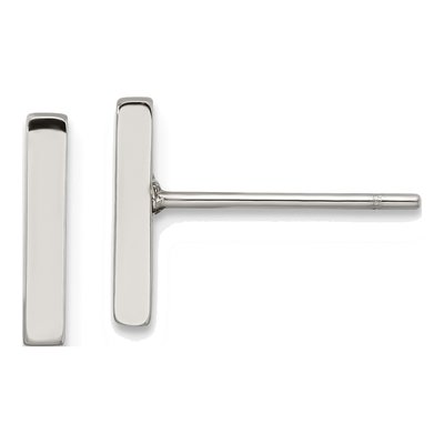 Stainless Steel Bar Stud Earrings