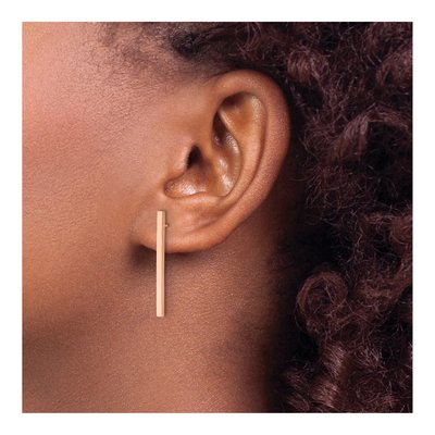 Stainless Steel IP Bar Dangle Earrings – view 5