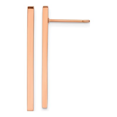 Stainless Steel IP Bar Dangle Earrings