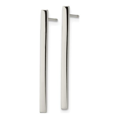 Stainless Steel Bar Dangle Earrings – view 3