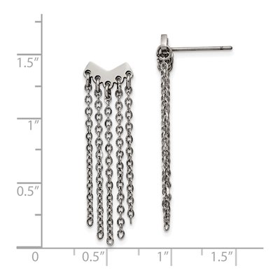 Stainless Steel Dangle Earrings – view 4
