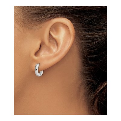 Stainless Steel 13mm Huggie Hoop Earrings – view 4