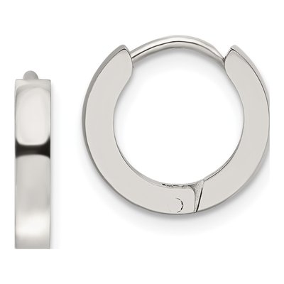 Stainless Steel 13mm Huggie Hoop Earrings