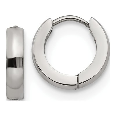 Stainless Steel 13mm Huggie Hoop Earrings