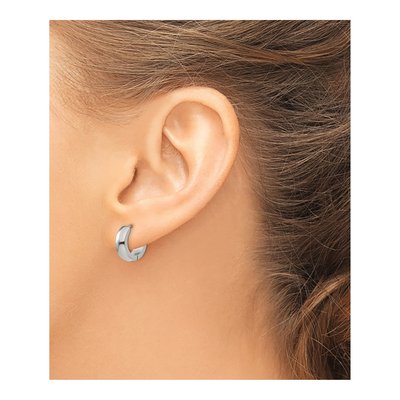 Stainless Steel 13mm Huggie Hoop Earrings – view 4