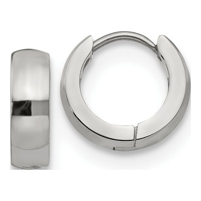 Stainless Steel 13mm Huggie Hoop Earrings