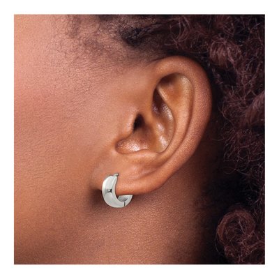 Stainless Steel 13mm Huggie Hoop Earrings – view 4