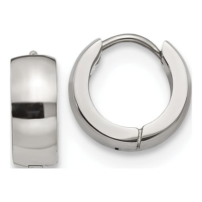 Stainless Steel 13mm Huggie Hoop Earrings