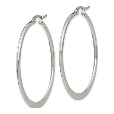 Stainless Steel 43mm Hoop Earrings – view 4