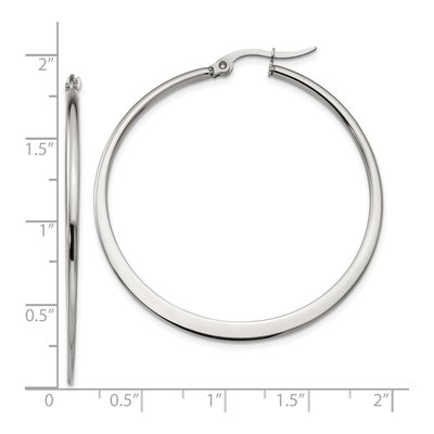 Stainless Steel 43mm Hoop Earrings – view 6