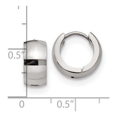 Stainless Steel 13mm Huggie Hoop Earrings – view 5