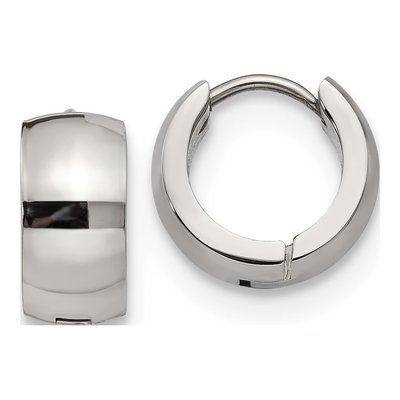 Stainless Steel 13mm Huggie Hoop Earrings
