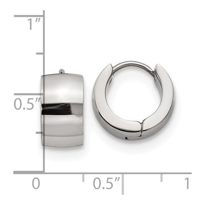 Stainless Steel 13mm Huggie Hoop Earrings – view 5