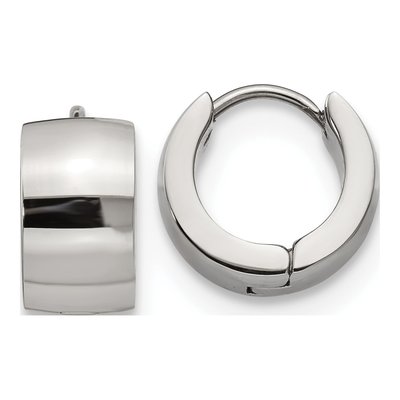 Stainless Steel 13mm Huggie Hoop Earrings