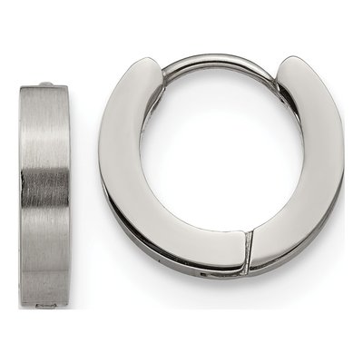 Stainless Steel 13mm Huggie Hoop Earrings