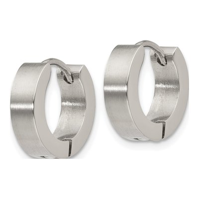 Stainless Steel 13mm Huggie Hoop Earrings – view 3