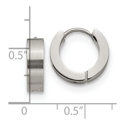 Stainless Steel 13mm Huggie Hoop Earrings – view 5
