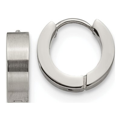 Stainless Steel 13mm Huggie Hoop Earrings