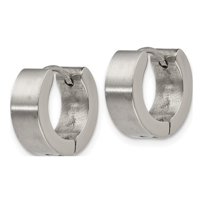 Stainless Steel 13mm Huggie Hoop Earrings – view 3