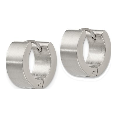 Stainless Steel 13mm Huggie Hoop Earrings – view 3