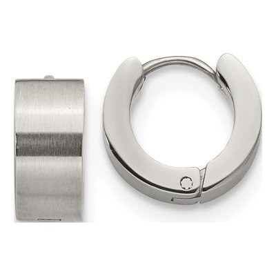Stainless Steel 13mm Huggie Hoop Earrings