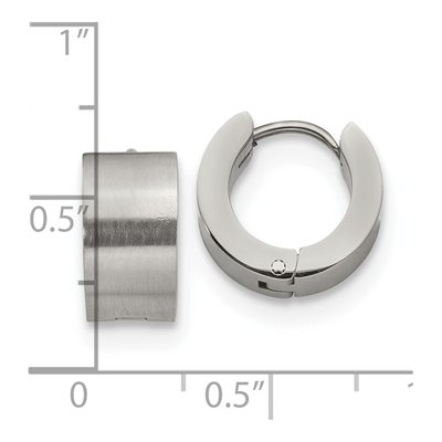 Stainless Steel 13mm Huggie Hoop Earrings – view 5