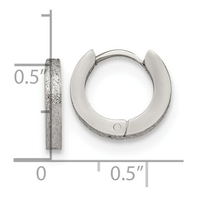Stainless Steel 13mm Huggie Hoop Earrings – view 5