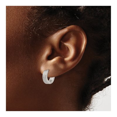 Stainless Steel 13mm Huggie Hoop Earrings – view 4