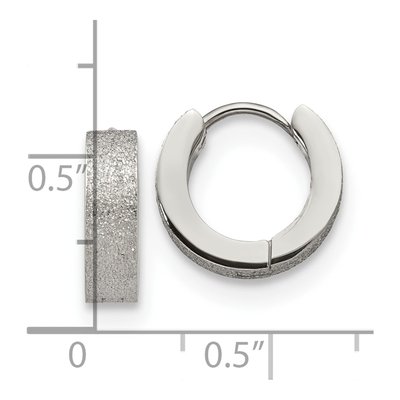 Stainless Steel 13mm Huggie Hoop Earrings – view 5
