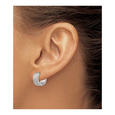 Stainless Steel 13mm Huggie Hoop Earrings – view 4