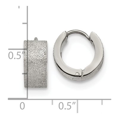 Stainless Steel 13mm Huggie Hoop Earrings – view 5