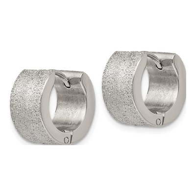 Stainless Steel 13mm Huggie Hoop Earrings – view 3