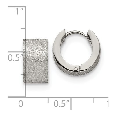 Stainless Steel 13mm Huggie Hoop Earrings – view 5