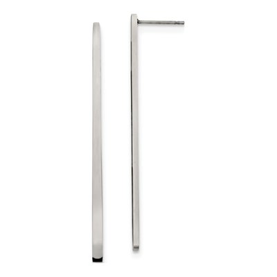 Stainless Steel Long Bar Dangle Earrings