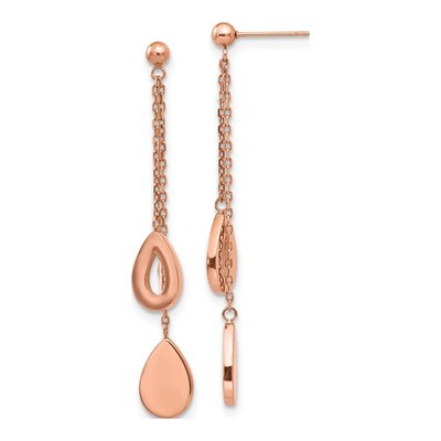 Stainless Steel IP Dangle Earrings