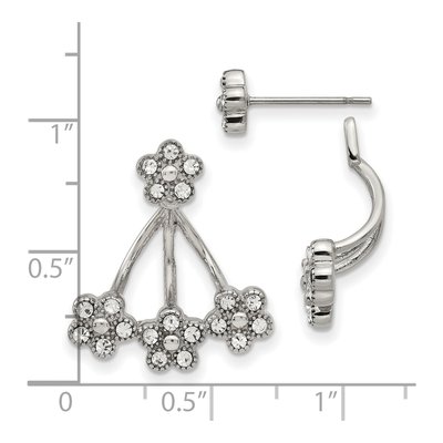 Stainless Steel Crystal Dangle Earrings – view 5