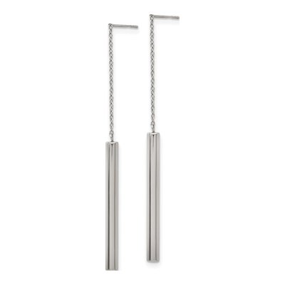 Stainless Steel Bar Threader Earrings – view 3