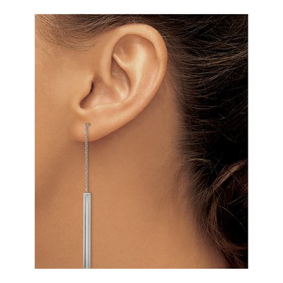 Stainless Steel Bar Threader Earrings – view 4