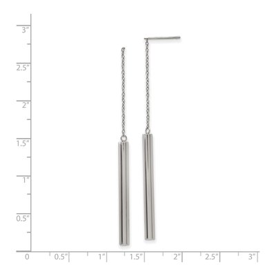 Stainless Steel Bar Threader Earrings – view 5