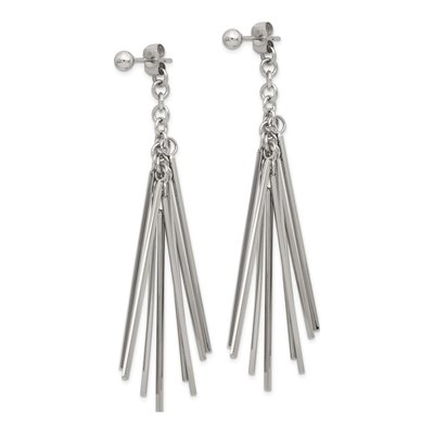 Stainless Steel Multi Bar Dangle Earrings – view 3