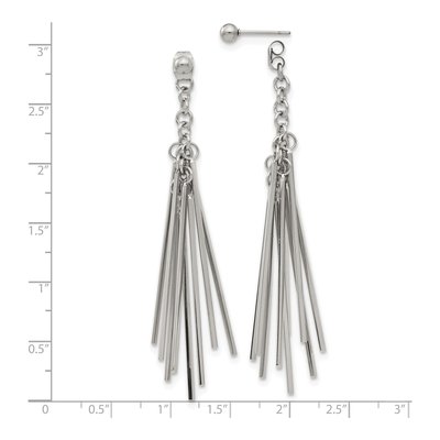 Stainless Steel Multi Bar Dangle Earrings – view 5