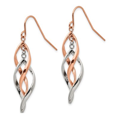 Stainless Steel IP Dangle Earrings – view 3