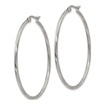 Stainless Steel 40mm Hoop Earrings – view 3