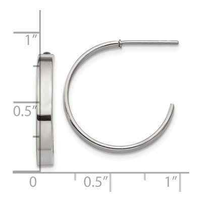 Stainless Steel 20mm Hoop Earrings – view 7